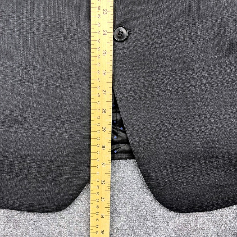 Jos A Bank Grey Glen Plaid Lanificio T.G. Di Fabio 130's 2 Piece Suit 50r 46x25 - Picture 5 of 16